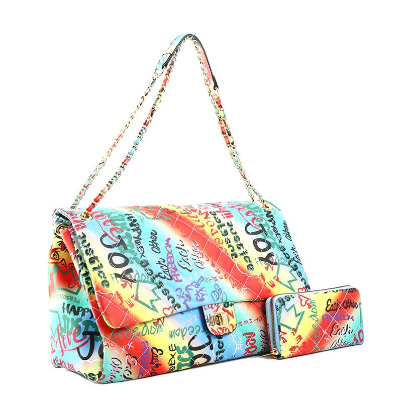 Graffiti Oversize Overnight Messenger Bag