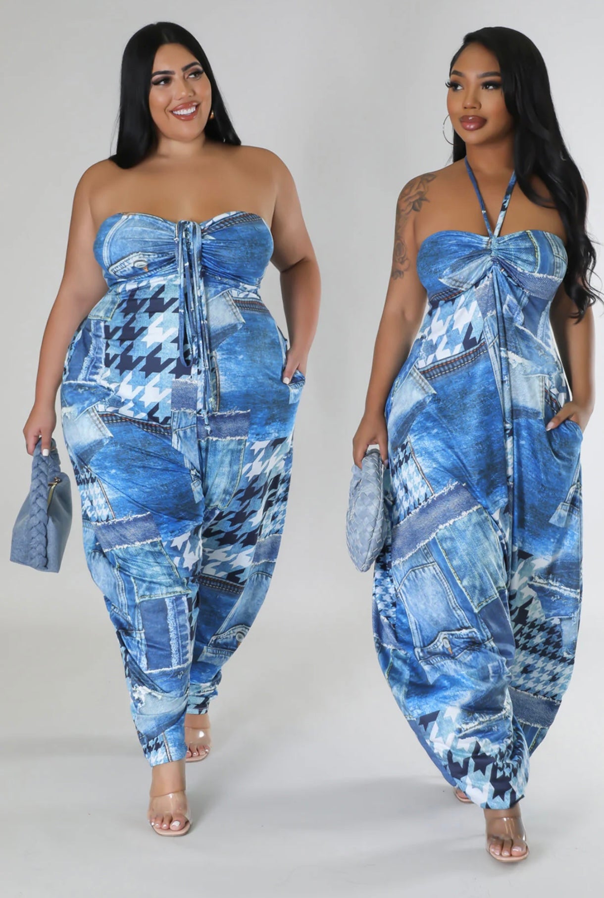 Denim Halter Jumper
