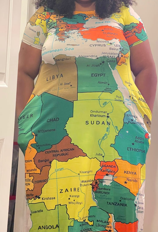 Motherland Map Dress