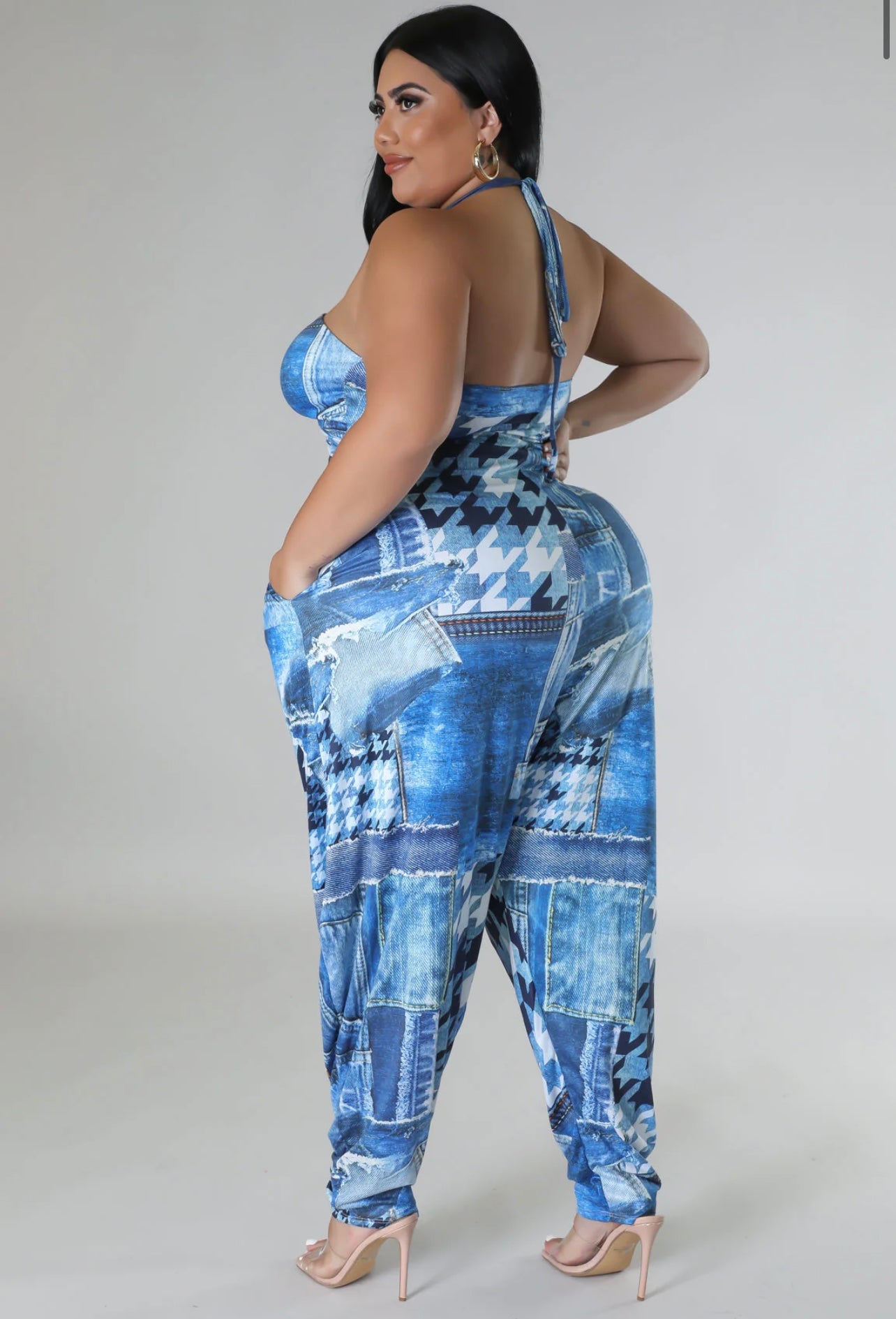 Denim Halter Jumper