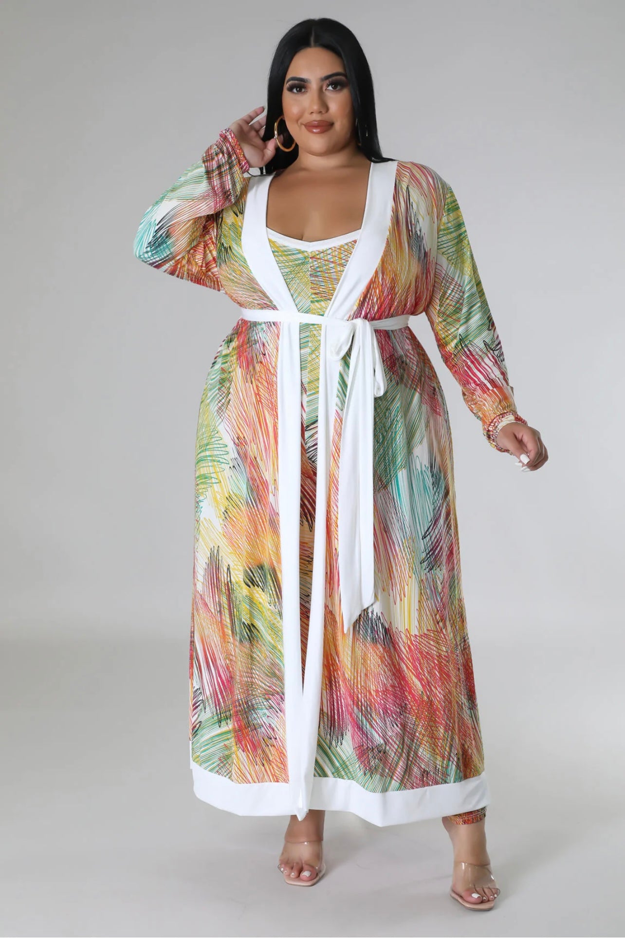 Stratch the surface jumpsuit/cardigan