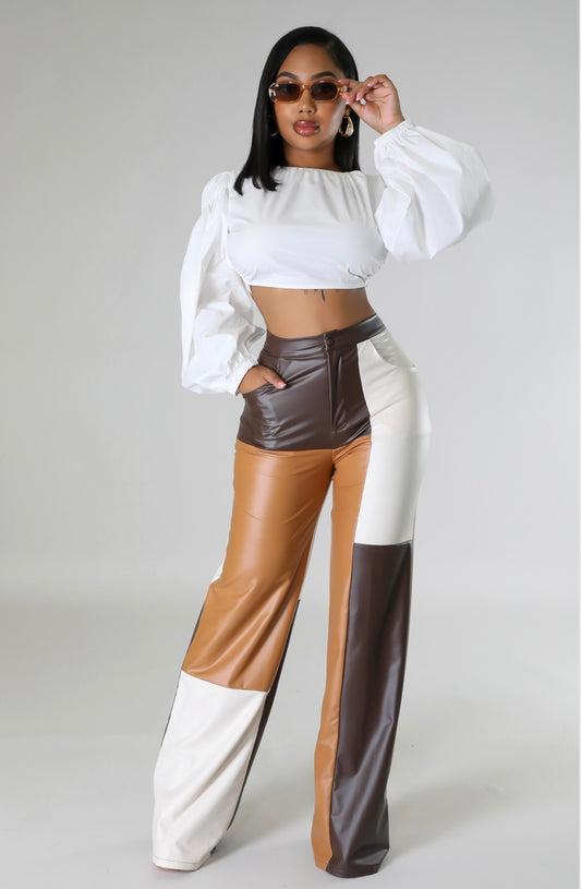 Caramel delight leather pants