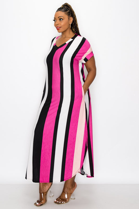 Stripe maxi dress