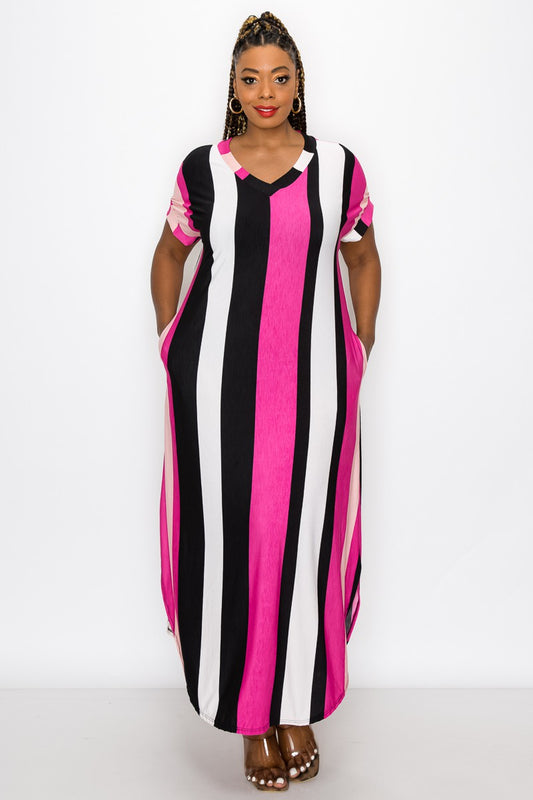 Stripe maxi dress