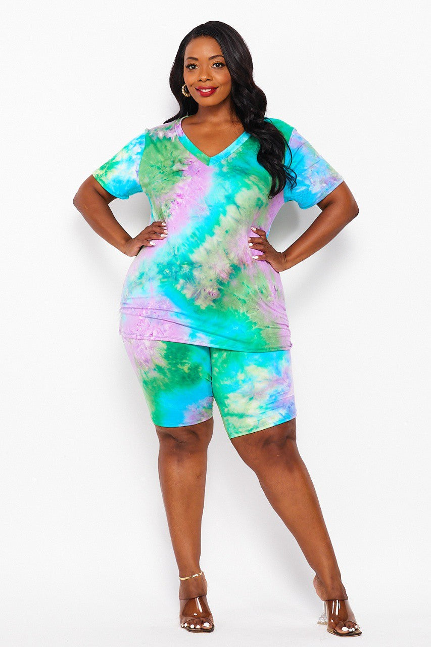2 piece Tie dye short set TIE DYE  SHORT SET