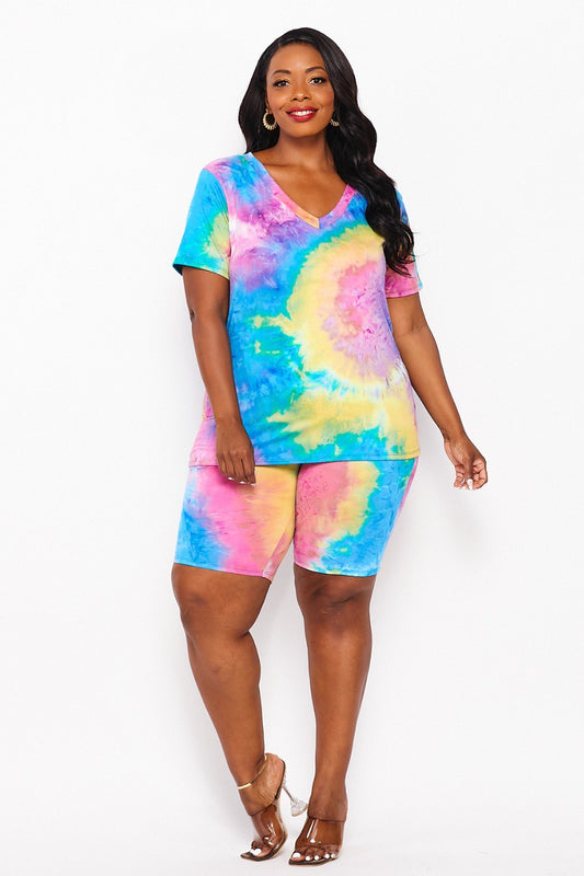 2 piece Tie dye short set TIE DYE SHORT SET
