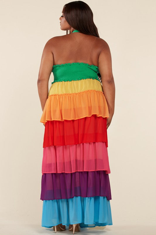 I See the Rainbow Halter Dress