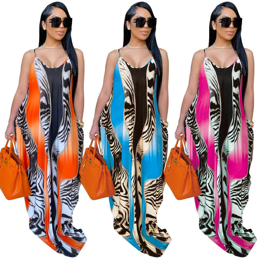 Wildlife Print Maxi dress