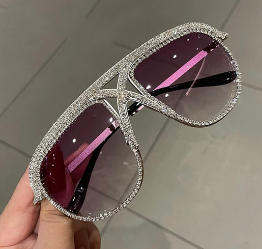 Oversize Fashion Bling Sunglasses
