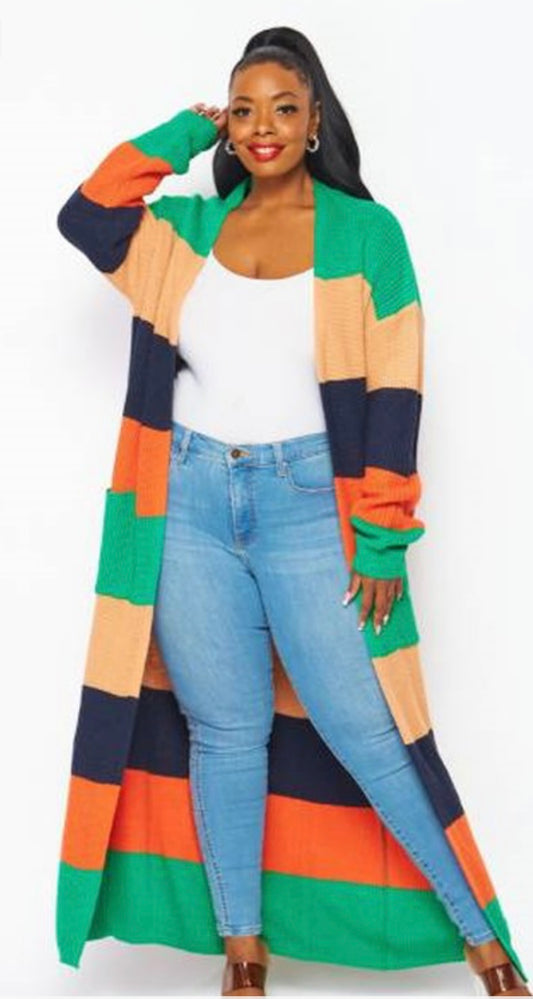 Color block luxury Cardigan top