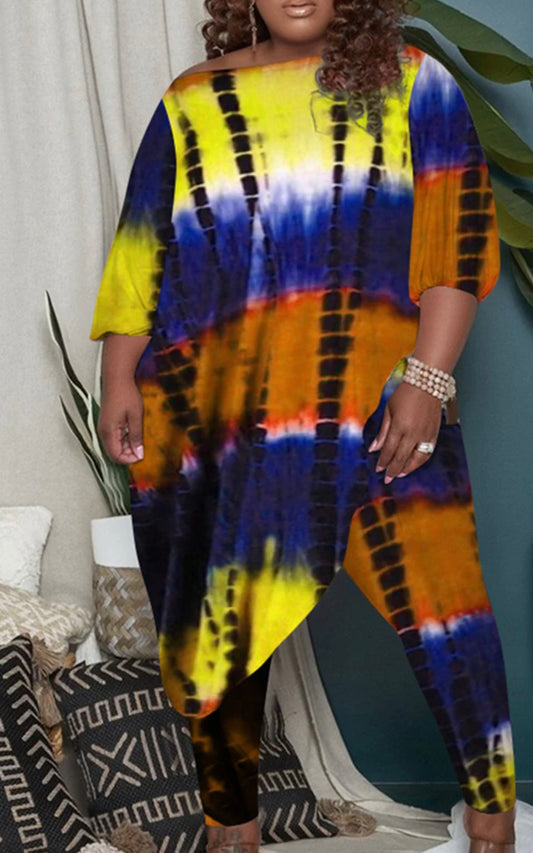 Tie dye 2’piece pants set