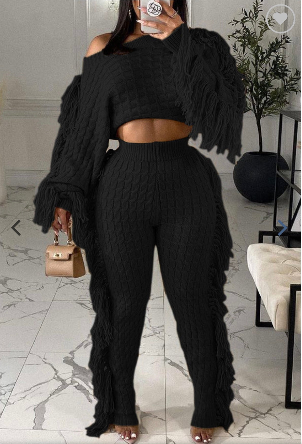 Two piece fringe set