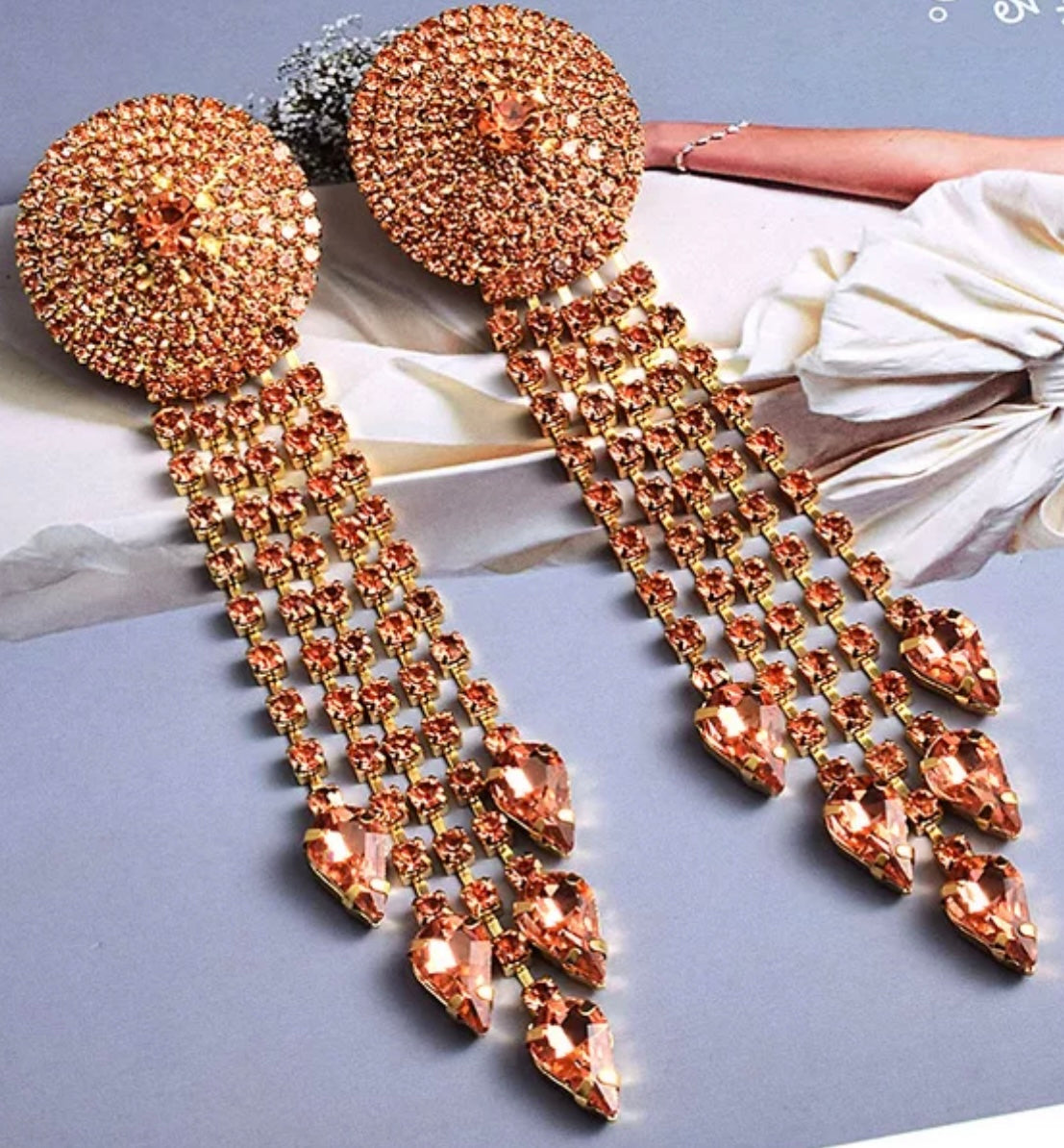 Bling teardrop earrings