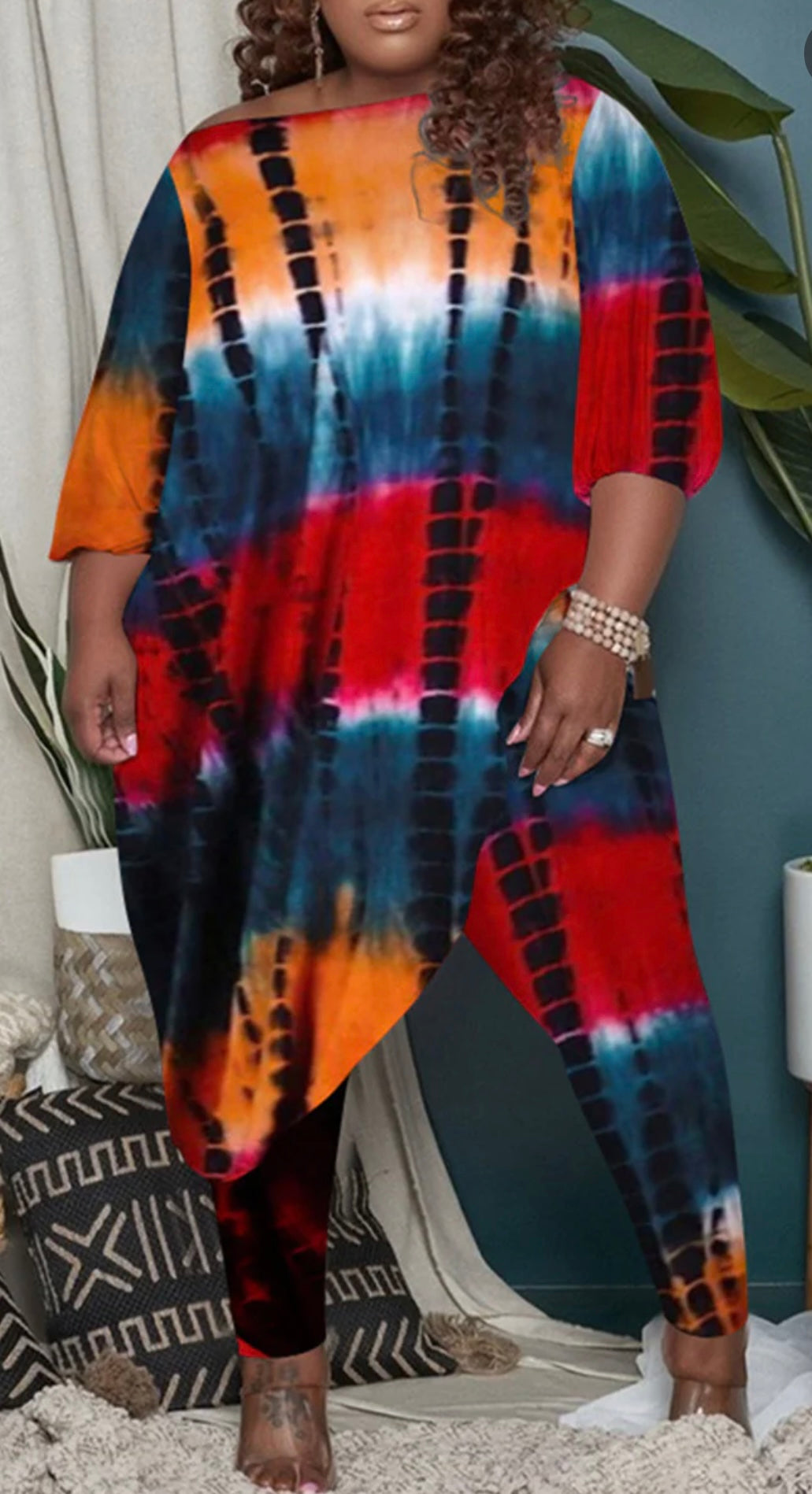 Tie dye 2’piece pants set