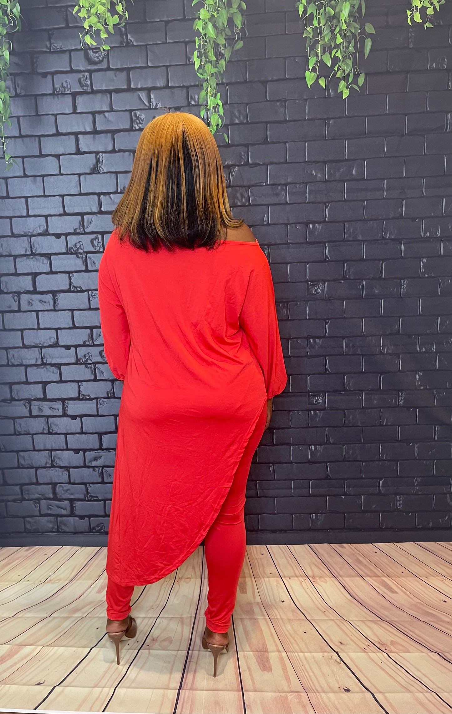 Shoulder Action 2 piece pants set