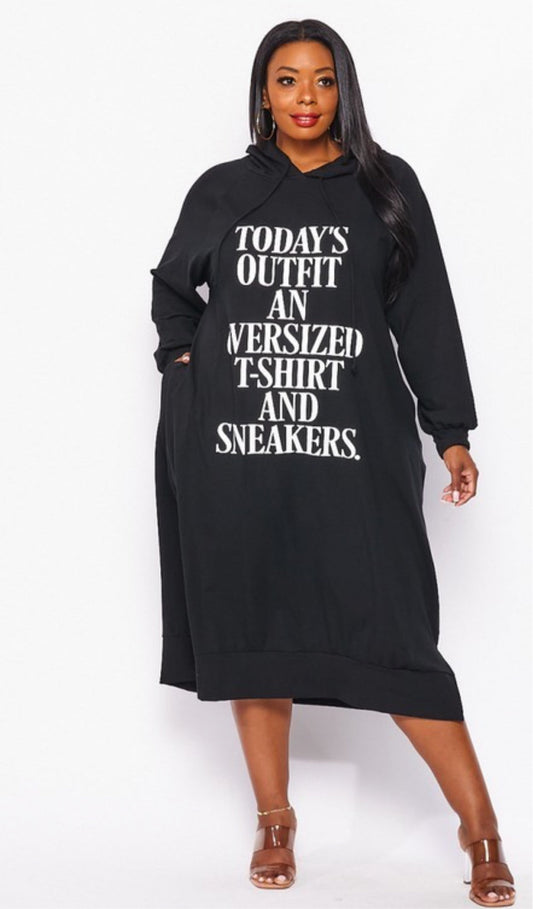 Oversize sweater dress