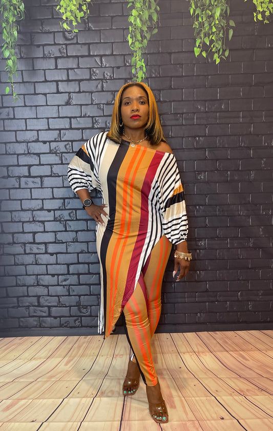 Shoulder Action 2 piece pants set