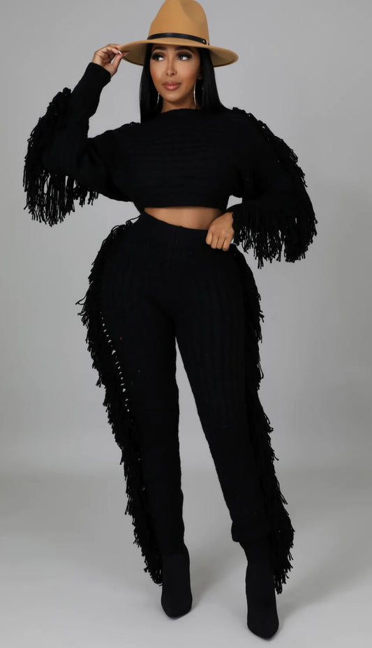 Two piece fringe set