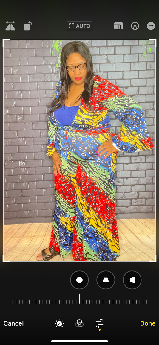 Color-block Jumpsuit set