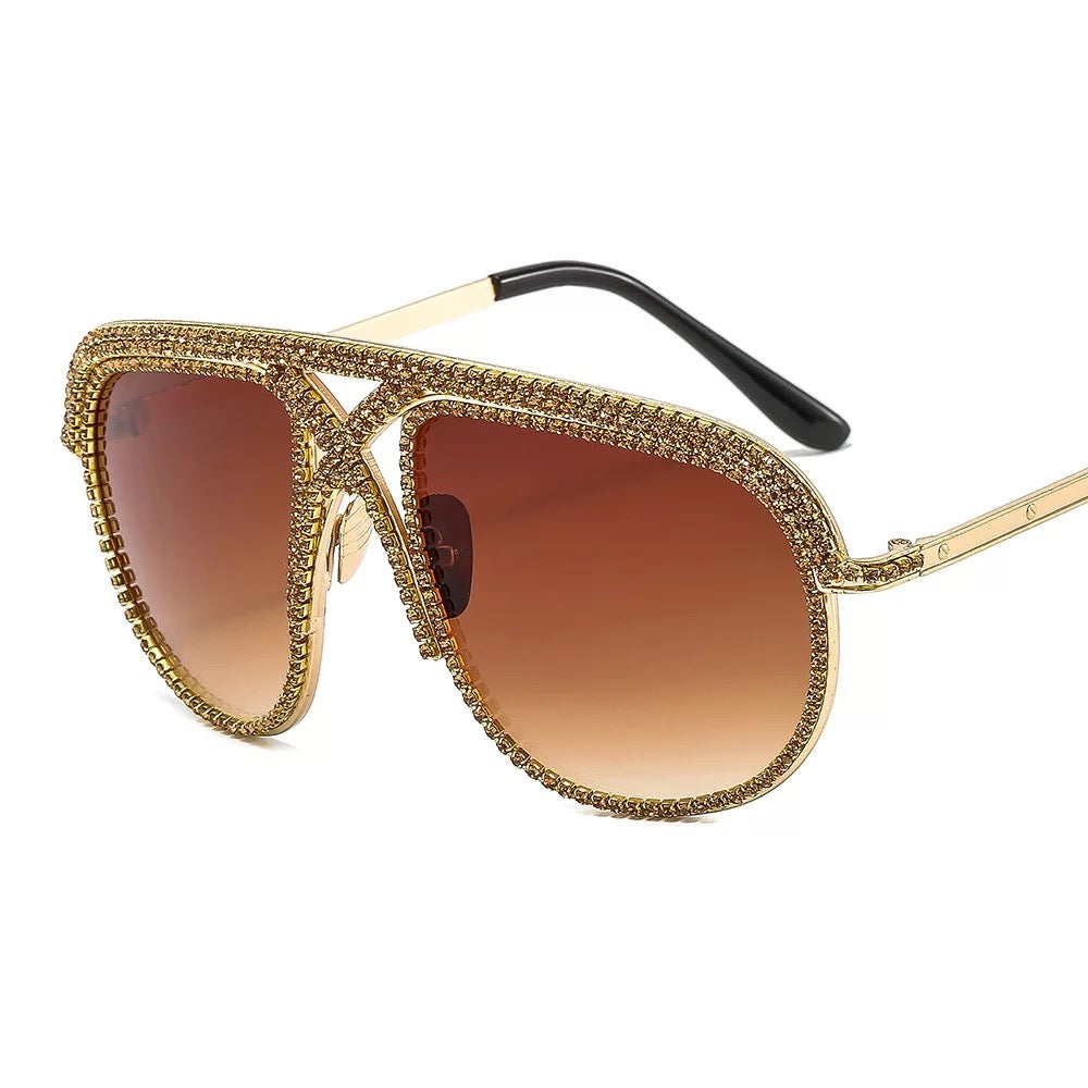 Oversize Fashion Bling Sunglasses