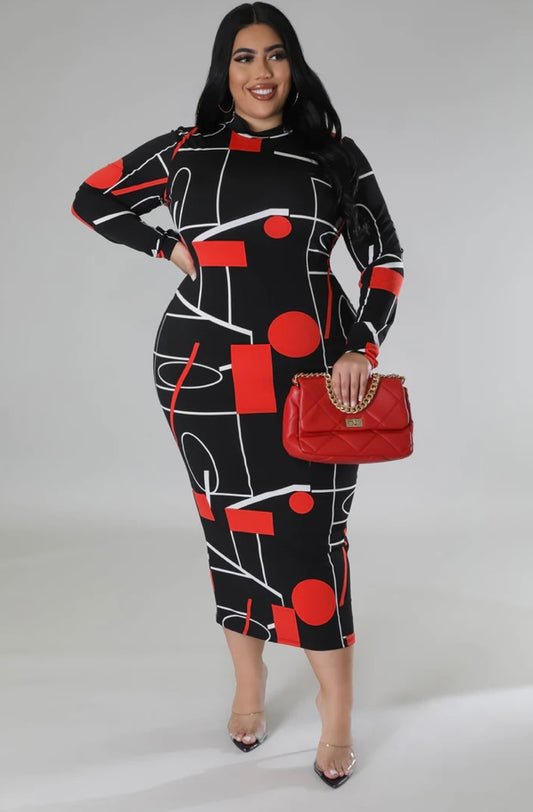 Circle around the block maxi dress