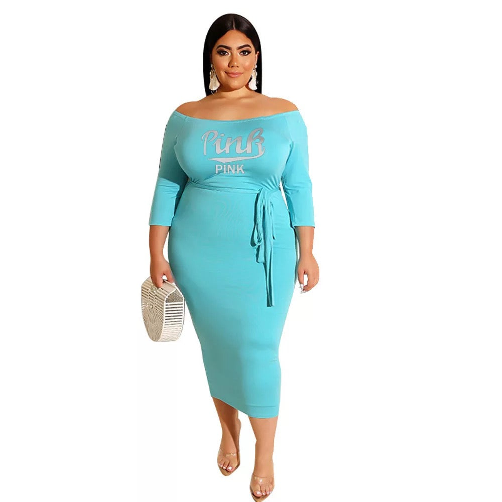 Pink off the shoulder Dress