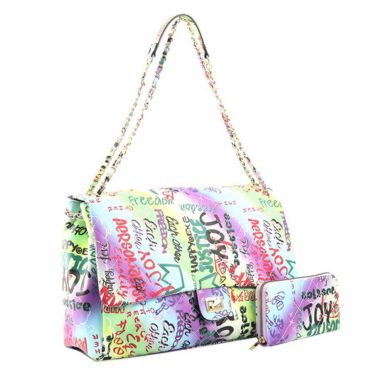 Graffiti Oversize Overnight Messenger Bag