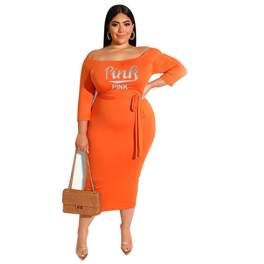 Pink off the shoulder Dress