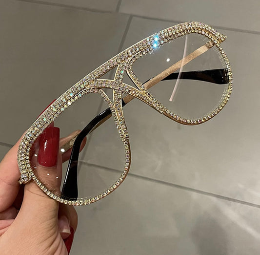 Oversize Fashion Bling Sunglasses