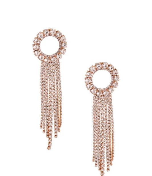 Gold Rhinestone Earrings